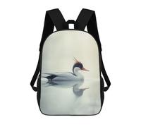 sinyumoney Goosander Duck on Water Sac À Dos Scolaire Imprimé En 3D Pour Enfants, Sac À Dos De Voyage Tendance Et Décontracté Pour Écoliers 17inch
