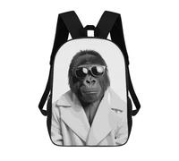 sinyumoney Gorilla Animals Funny Sac À Dos Enfant, Sac D'école, Sac À Dos Imprimé 3D Avec Motif De Dessin Animé, Grande Capacité, Pour Garçons Et Filles 17inch