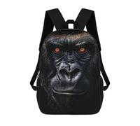 sinyumoney Gorilla Ape Portrait Sac À Dos Scolaire Pour Filles Et Garçons, Avec Poche, Sac À Dos Tendance Pour Enfants 17inch