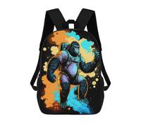 sinyumoney Gorilla Astronaut in Space -1 Sac À Dos Scolaire Pour Enfants, Imprimé En 3D, Pour Garçons, Élèves Du Primaire Et Du Collège 17inch