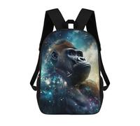 sinyumoney Gorilla in Cosmic Space Sac À Dos Scolaire Pour Enfants, Imprimé En 3D, Sac À Dos Tendance Pour Garçons, Élèves Du Primaire Et Du Collège 17inch