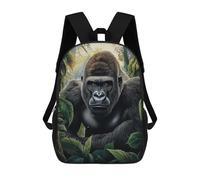sinyumoney Gorilla in Jungle Sacs À Dos Pour Enfants, Cartables, Sacs À Dos Scolaires Imprimés En 3D, Sacs À Dos De Voyage Tendance Pour Enfants (primaire, Collège) 17inch