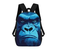 sinyumoney Gorilla Look Pixel Art Sac À Dos Scolaire Pour Adolescents, Imprimé En 3D, Ajustable, À Poches Tendance, Pour Enfants, Garçons, Filles, Étudiants Et Adolescents 17inch