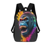 sinyumoney Gorilla Splash Art Sac À Dos Enfant, Cartable, Sacs À Dos Scolaires Imprimés En 3D Pour Élèves Du Primaire Et Du Collège, Cadeau D'anniversaire Pour Adolescents 17inch