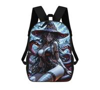 sinyumoney Goth Snake Anime Girl Sac À Dos Imprimé En 3D, Sac D'école Décontracté Et Tendance Pour Enfants, Sac D'école Pour Garçons, Collégiens 17inch