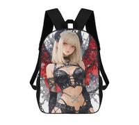 sinyumoney Gothic Angel with Red Wings Gaming Sacs À Dos Scolaires Pour Garçons Et Filles, Sacs À Dos Décontractés Pour Le Sport, Sacs À Dos De Grande Capacité Pour L'école Primaire 17inch