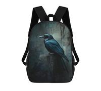 sinyumoney Gothic Raven Art Print Sac À Dos Scolaire/secondaire/décontracté/voyage Pour Adolescents (filles, Garçons, Femmes, Hommes) 17inch