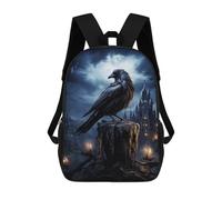 sinyumoney Gothic Raven Sac À Dos Pour Enfants, Impression 3D, Sac D'école Pour Garçons Et Filles, Sac À Dos Tendance Et Décontracté Pour Écoliers 17inch