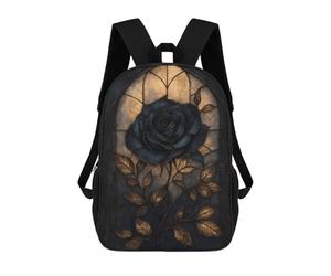 sinyumoney Gothic Rose Stained Glass Sacs À Dos Pour Enfants, Sac D'école Imprimé En 3D, Cartable Pour Enfants, Sac De Voyage, Sac À Dos Garçon Fille, Sac D'école Pour Enfants 17inch