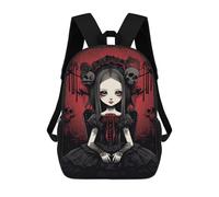 sinyumoney Gothic Victorian Girl Art Print Sac À Dos Scolaire Pour Enfants, Imprimé En 3D, Tendance Et Décontracté, Pour Garçons, Élèves Du Primaire Et Du Collège 17inch