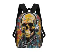 sinyumoney Graffiti Skull Artwork Sacs À Dos Pour Enfants, Sac D'école Imprimé En 3D, Cartable Pour Enfants, Sac De Voyage, Sac À Dos Garçon Fille, Sac D'école Pour Enfants 17inch