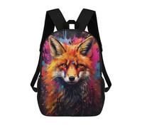 sinyumoney Graffiti Splatter Fox Wall Sacs À Dos Pour Enfants 17inch Sac À Dos Scolaire, Sac D'école Imprimé En 3D Pour Garçons, Élèves Du Primaire Et Du Collège