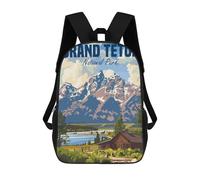 sinyumoney Grand Teton National Park USA Sac À Dos Scolaire Enfant Tendance Et Décontracté, Sac À Dos Imprimé En 3D Pour Garçon, Grand Sac À Dos 17inch