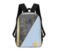 sinyumoney Gray And Gold Art C Sac À Dos Scolaire Imprimé En 3D Pour Garçons Et Filles, Sac À Dos Pour Ordinateur Portable Pour Enfants/étudiants/adultes 17inch