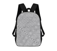 sinyumoney Gray Lines 3 Sac À Dos, Cartable Imprimé En 3D, Sac À Goûter, Sac À Dos De Voyage, Sac À Dos Entre Amis, Sac À Dos Scolaire Pour Filles Et Garçons 17inch