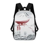 sinyumoney Great Wave Off Kanagawa Sac À Dos Scolaire Pour Enfants Imprimé En 3D, Idéal Pour Les Voyages Et Les Livres 17inch