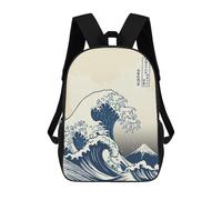 sinyumoney Great Wave Off Kanagawa Sacs À Dos Pour Enfants, Sac À Dos Scolaire, Sac À Dos Imprimé En 3D Pour Enfants, Sac À Dos De Voyage, Sac À Livres, Sac D'école Pour Enfants 17inch