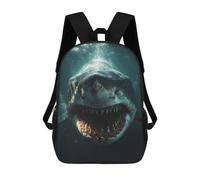 sinyumoney Great White Shark Underwater Portrait Sacs À Dos Scolaires Pour Enfants, Sac D'école Imprimé En 3D Pour Garçons, Élèves Du Primaire Et Du Collège 17inch
