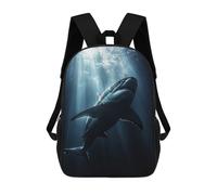 sinyumoney Great White Shark Underwater Sunlight Sac À Dos Scolaire Pour Enfants, Imprimé En 3D, Tendance Et Décontracté, Pour Garçons, Élèves Du Primaire Et Du Collège 17inch