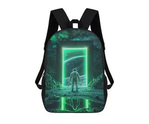 sinyumoney Green Space Neon Portal Sac À Dos Scolaire, Sac À Dos Pour Garçons Et Adolescents, Cadeau, Sac À Dos Imprimé En 3D, Sac À Dos Scolaire, Sac À Livres 17inch