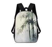 sinyumoney Green Zen Bamboo Paradise 17inch Sac À Dos Scolaire Imprimé En 3D Pour Enfants, Style Décontracté Et Tendance, Idéal Pour Les Voyages Et Les Études.