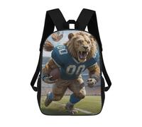 sinyumoney Gridiron Lion Football Sacs À Dos Pour Enfants, Cartables Imprimés En 3D, Sacs À Dos Pour Élèves Du Primaire Et Du Collège (garçons Et Filles) 17inch