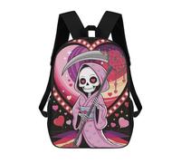 sinyumoney Grim Reaper in Love Sac À Dos Scolaire Imprimé En 3D, Sac À Dos Décontracté Pour Enfants, Sac D'école Imprimé En 3D Pour Garçons, Primaire Et Collège 17inch