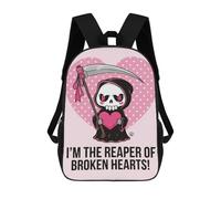 sinyumoney Grim Reaper of Broken Hearts Sac À Dos Scolaire Pour Filles Et Garçons, Grande Capacité, Léger, Pour Enfants Et Étudiants 17inch