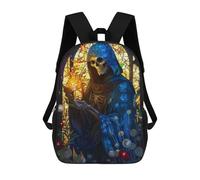 sinyumoney Grim Reaper Stained Glass Sac À Dos Scolaire Pour Filles Et Garçons, Sac À Dos Avec Poche, Sac À Dos Tendance Pour Enfants 17inch