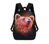 sinyumoney Grizzly Bear Abstract Sac À Dos Scolaire Imprimé En 3D, Sac À Dos Tendance Pour Enfants, Sac À Dos Pour Garçons, Élèves Du Collège 17inch