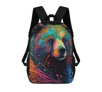 sinyumoney Grizzly Bear Style 1 Sac À Dos Scolaire Pour Enfants, Imprimé En 3D, Tendance Et Décontracté, Pour Garçons, Élèves Du Primaire Et Du Collège 17inch