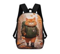 sinyumoney Grumpy Cat Backpack Sac À Dos Scolaire Pour Enfants, Imprimé En 3D, Tendance Et Décontracté, Pour Garçons, Élèves Du Primaire Et Du Collège 17inch