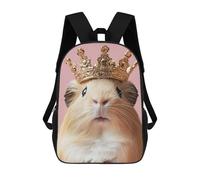 sinyumoney Guinea Pig King Sacs À Dos Scolaires Pour Enfants, Sac D'école Imprimé En 3D Pour Garçons, Élèves Du Primaire Et Du Collège 17inch