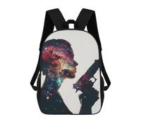 sinyumoney Gun Galaxy Silhouette Sac À Dos Enfant, Sac À Dos Anime, Grand Sac À Dos Enfant, Sac À Dos Imprimé En 3D Pour Enfants, Cartable, Cartable Pour Garçons Et Filles 17inch