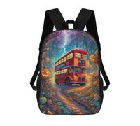 sinyumoney Halloween Bus in Enchanted Forest Sacs À Dos, Sac À Dos Enfant, Sac D'école, Sac À Dos De Voyage Imprimé En 3D, Accessoire De Mode, Sac À Dos Imperméable Pour Enfants 17inch