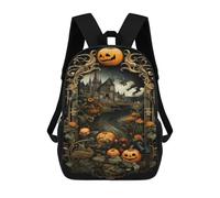 sinyumoney Halloween Castle Scene Sacs À Dos Pour Enfants 17inch Sac À Dos Scolaire, Sac D'école Imprimé En 3D Pour Garçons, Élèves Du Primaire Et Du Collège