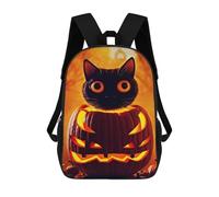 sinyumoney Halloween Cat Sac À Dos Scolaire, Sac À Dos Pour Garçons Et Adolescents, Cadeau, Sac À Dos Imprimé En 3D, Sac À Dos Scolaire, Sac À Livres 17inch