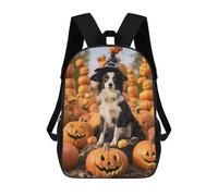 sinyumoney Halloween Dog in Witch Hat-1 Sac À Dos Imprimé 3D Pour Enfants, Sac À Dos Léger Pour Écoliers Et Écoliers, Sac À Goûter Pour La Crèche 17inch
