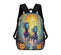sinyumoney Halloween Forest Fantasy Sac À Dos Enfant, Sac D'école, Sac À Dos Imprimé 3D Avec Motif De Dessin Animé, Grande Capacité, Pour Garçons Et Filles 17inch