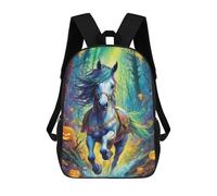 sinyumoney Halloween Forest Horse Sacs À Dos Imprimés En 3D Pour Enfants, Sacs D'école Tendance Pour Garçons, Élèves Du Primaire Et Du Collège 17inch