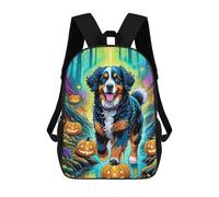 sinyumoney Halloween Forest with Dog Sacs À Dos, Sac À Dos Enfant, Sac D'école, Sac À Dos De Voyage Imprimé En 3D, Accessoire De Mode, Sac À Dos Imperméable Pour Enfants 17inch