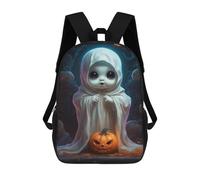 sinyumoney Halloween Ghost Baby with Pumpkin Sac À Dos Scolaire Pour Enfants, Imprimé En 3D, Pour Garçons, Élèves Du Primaire Et Du Collège 17inch