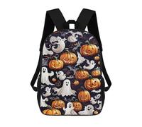 sinyumoney Halloween Ghost Pumpkin Bat 17inch Sacs À Dos Scolaires Imprimés En 3D - Sacs À Dos Tendance Pour Garçons Du Primaire Et Du Collège