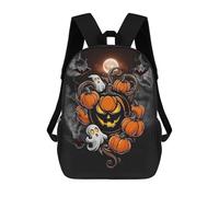 sinyumoney Halloween Jack-o-Lantern Sac À Dos Scolaire Imprimé En 3D Pour Enfants, Sac À Dos De Voyage, Sac Tendance Et Décontracté Pour Écoliers 17inch