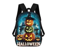 sinyumoney Halloween Jack-o-Lanterns Sac À Dos Scolaire Pour Adolescents, Imprimé En 3D, Ajustable, À Poches Tendance, Pour Enfants, Garçons, Filles, Étudiants Et Adolescents 17inch