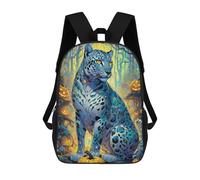 sinyumoney Halloween Leopard in Forest Sac À Dos Pour Garçons Et Adolescents, Sacs À Dos Pour Filles, Sacs À Dos Pour Tout-petits, Sacs À Livres Pour L'école Primaire Et Le Collège 17inch