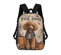 sinyumoney Halloween Poodle Skeleton Costume-1 Sacs À Dos Pour Enfants, Sac À Dos Scolaire Imprimé En 3D Pour Enfants, Sac À Dos De Voyage, Sac À Livres Pour Enfants 17inch Sac D'école