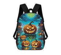 sinyumoney Halloween Pumpkin Pond Sac À Dos Imprimé 3D Pour Enfants, Sac À Dos Léger Pour Écoliers Et Écoliers, Sac À Goûter Pour La Crèche 17inch
