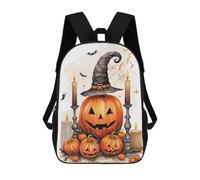 sinyumoney Halloween Pumpkins & Witch Hat Sac À Dos Scolaire Imprimé En 3D, Sac À Dos Tendance Pour Enfants, Sac À Dos Pour Garçons, Élèves Du Collège 17inch