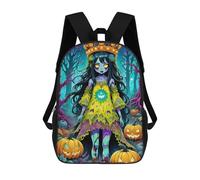 sinyumoney Halloween Queen in Enchanted Forest Sac À Dos Scolaire Pour Enfants, Imprimé En 3D, Tendance Et Décontracté, Pour Garçons, Élèves Du Primaire Et Du Collège 17inch